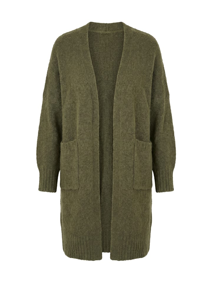 Strickjacke in dunkel khaki