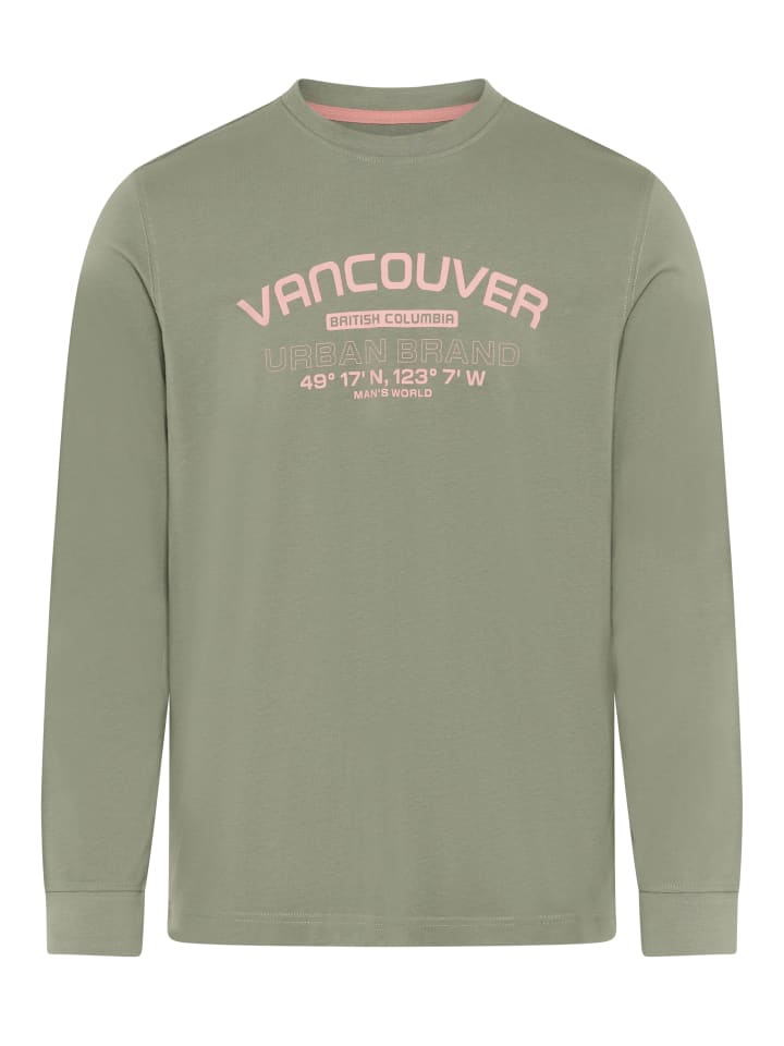 Langarmshirt in khaki
