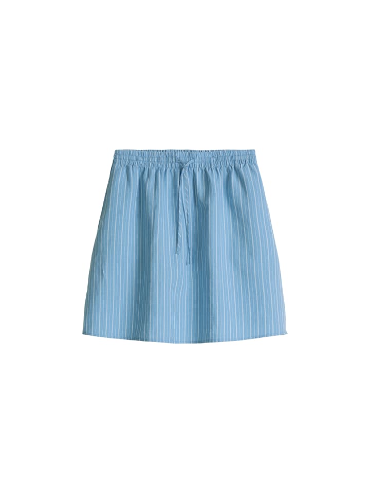 Ausgestellter Streiferock in Light Blue