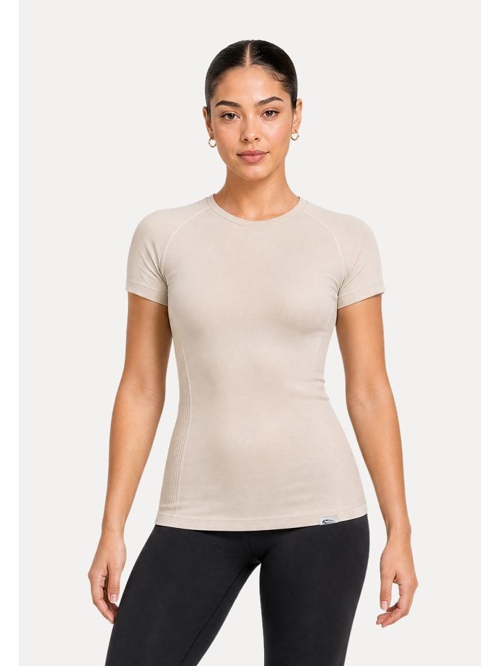 T-Shirt Seamless Lyana in Beige