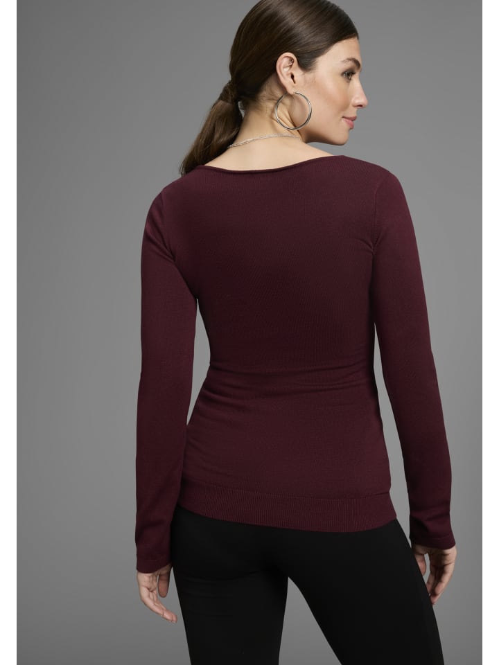 Strickpullover in bordeaux