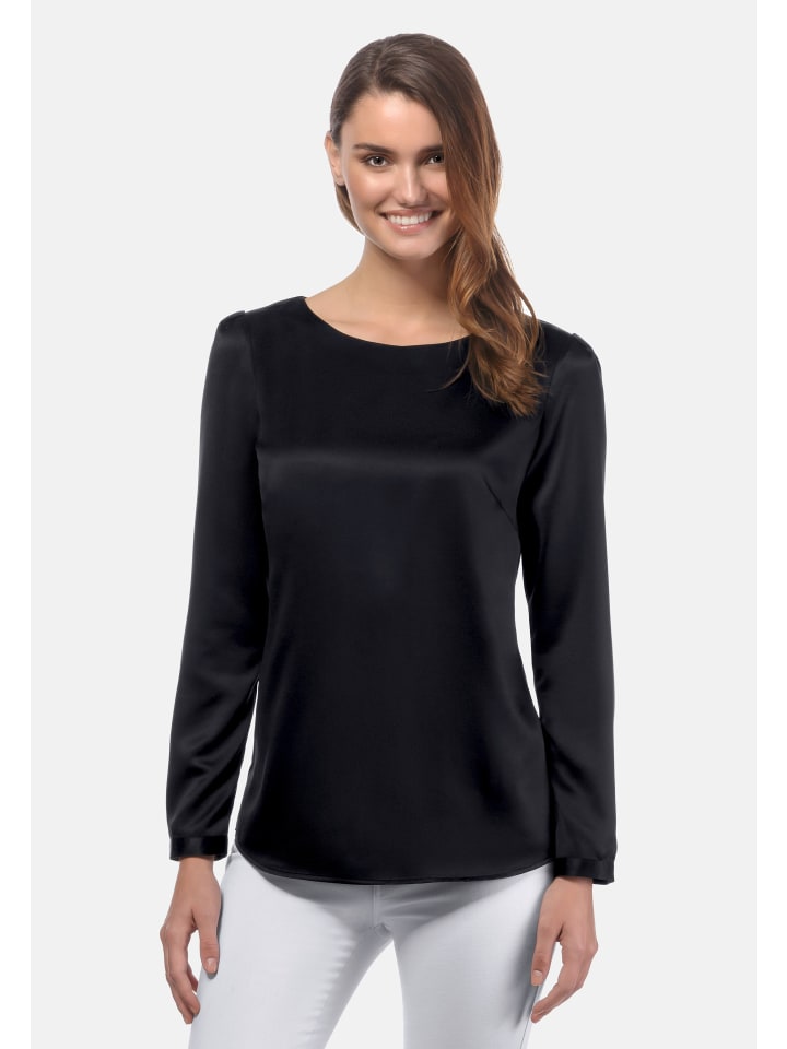 Bluse leicht tailliert in schwarz