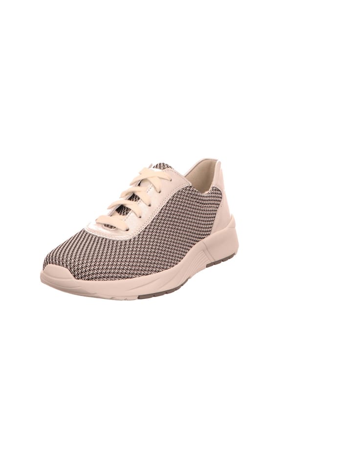 Schnürschuhe in schwarz/weiss/silber