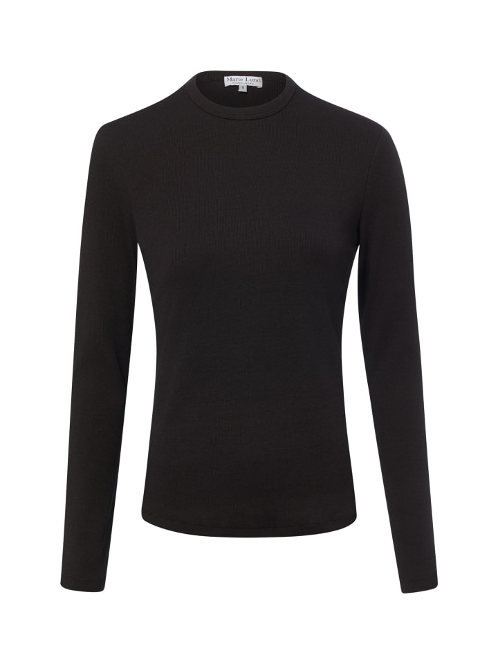 Langarmshirt in schwarz
