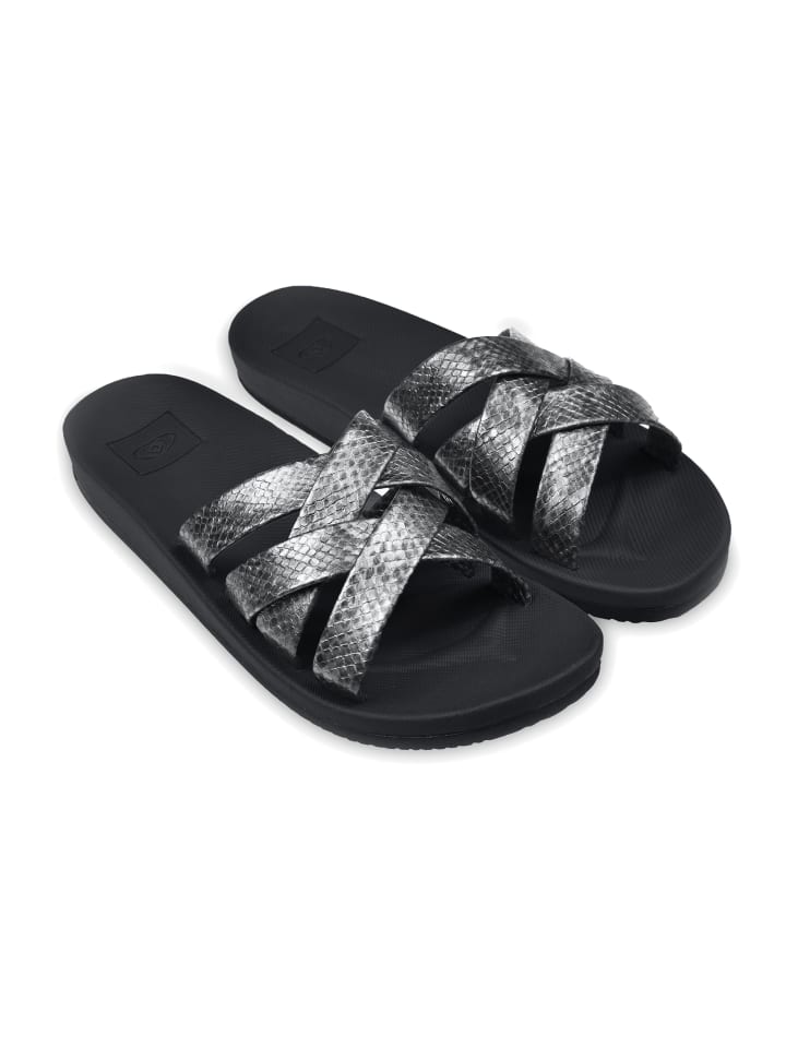Pantoletten "Bucla" in Silber