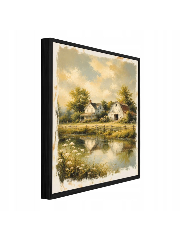 Bilder mit Rahmen Landschaft in Beige