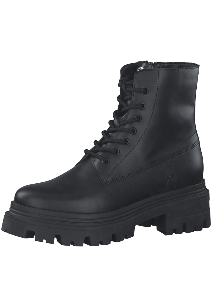 Schnürstiefel in schwarz