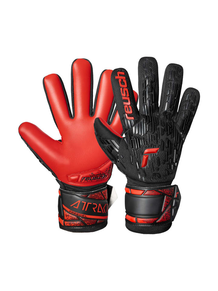 Torwarthandschuhe Attrakt Freegel Silver NC in 7805 black/red