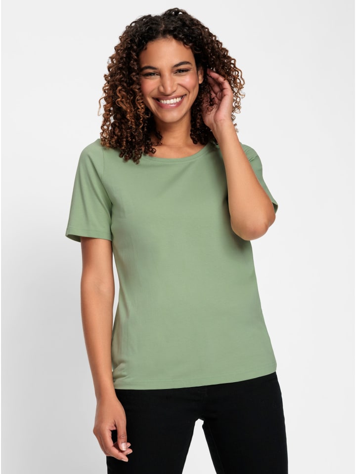Kurzarm-Shirt in eucalyptus