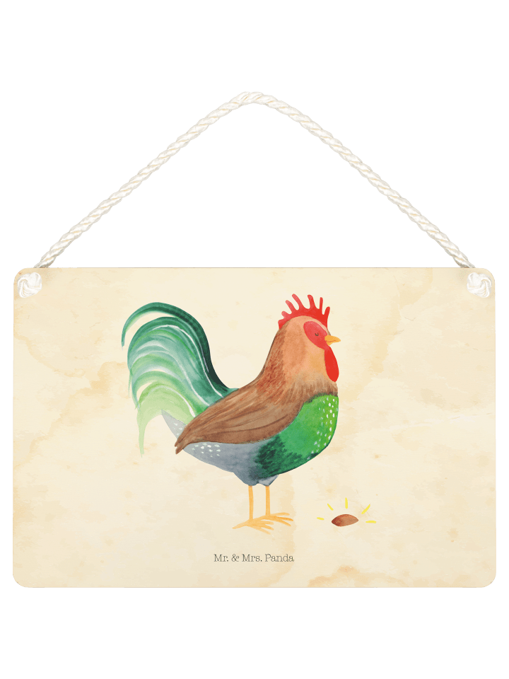 Schild Hahn Korn ohne Spruch in Vintage