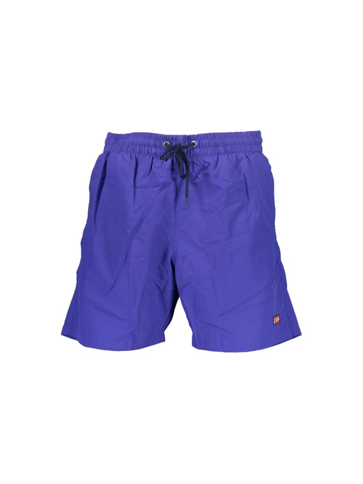 Blau Polyamid Herren Bade Boxershorts
