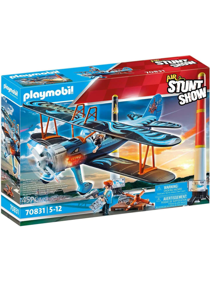 Air Stuntshow 70831 Doppeldecker Phönix Flugzeug mit Motorgeräuschen 5+