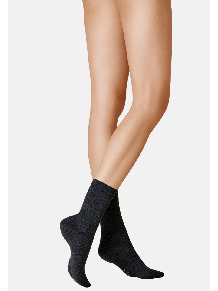 Socken Wool Care wärmend in Anthrazitmel