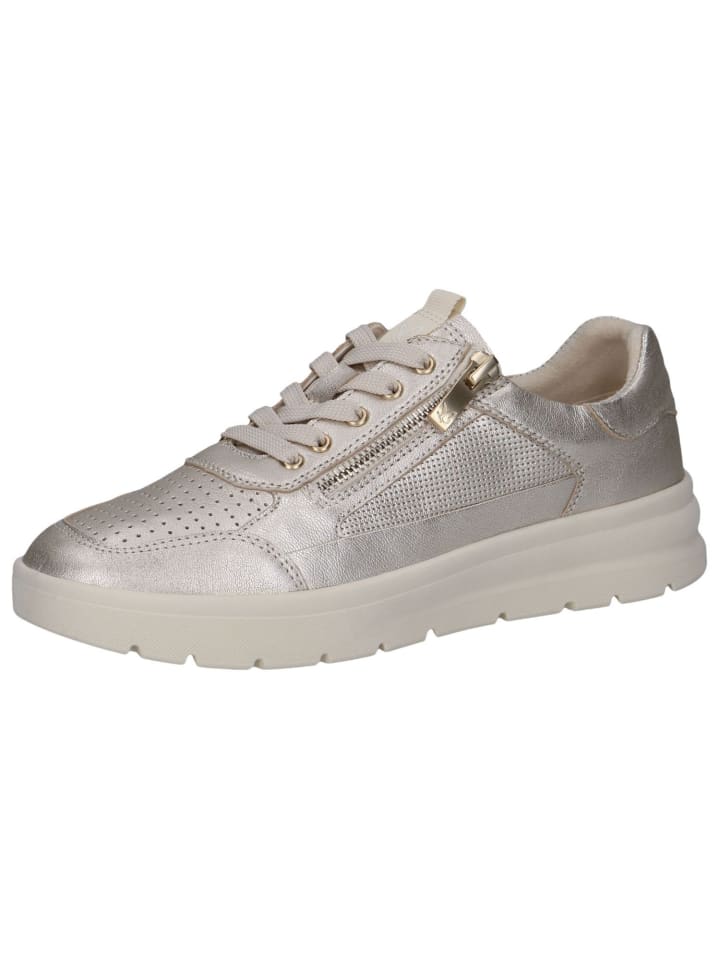 Halbschuh in PLATIN METAL.