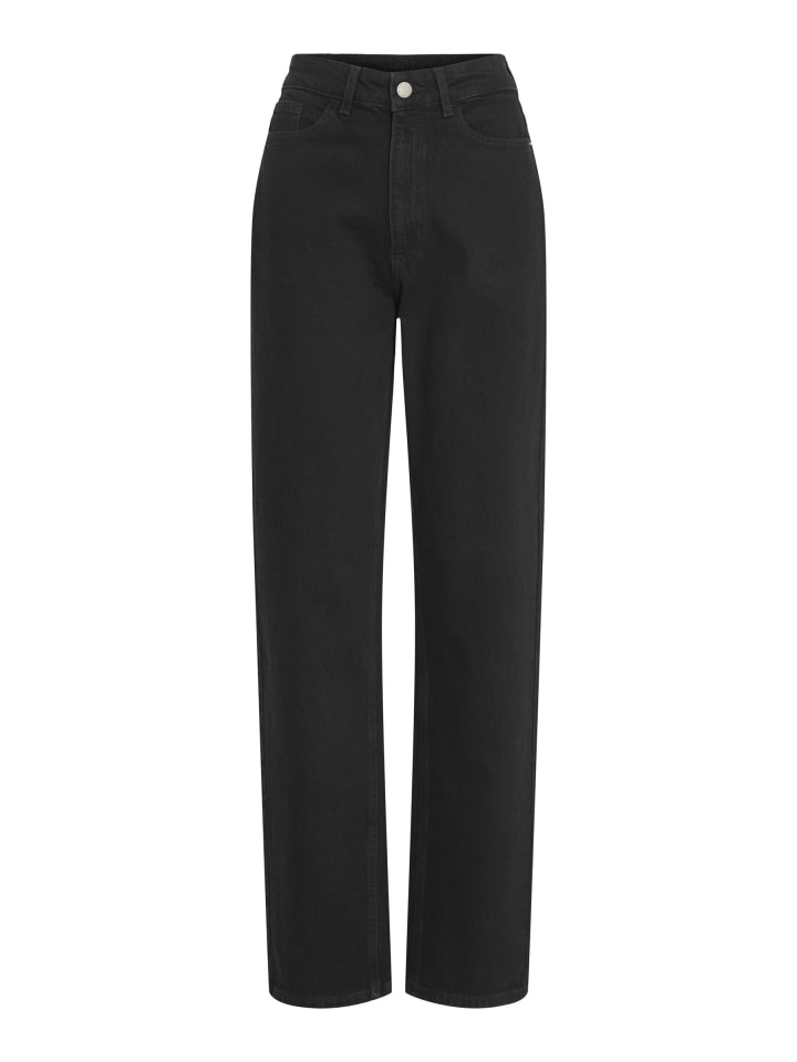 Straight Fit Jeans in Black Denim