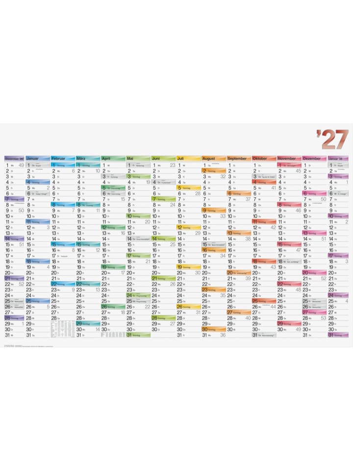 Plakatkalender 106x66,6cm Dataline 2027