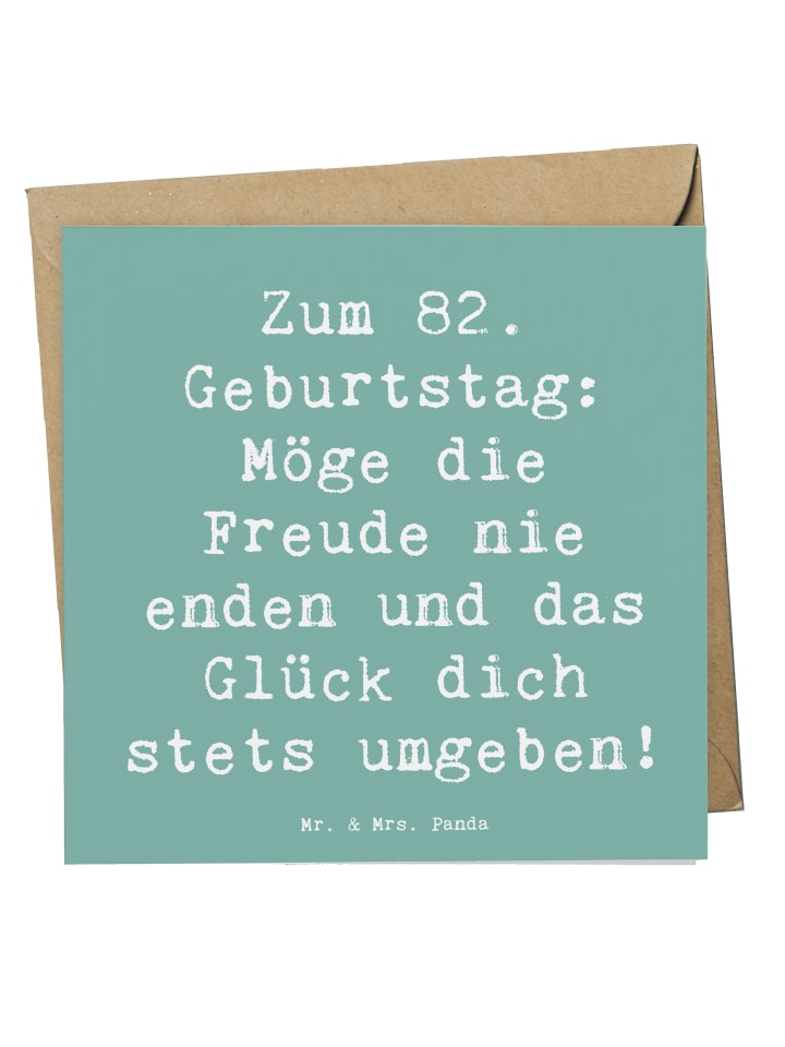 Grußkarte Spruch 82. Geburtstag Freude mit Spruch in Meeresbrise