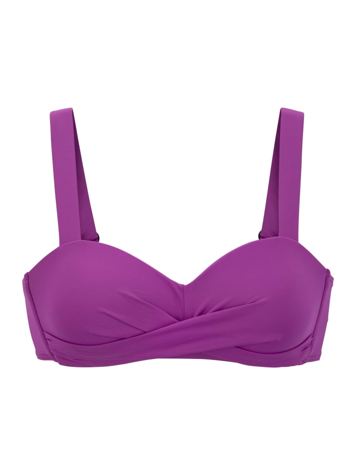 Bandeau-Bikini-Top in beere