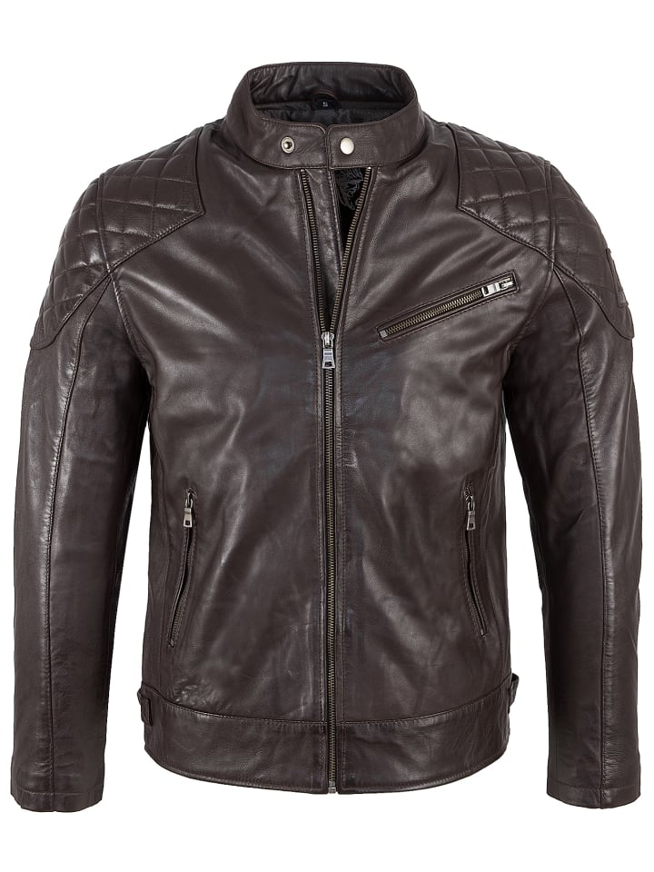 Lederjacke in Dunkelbraun