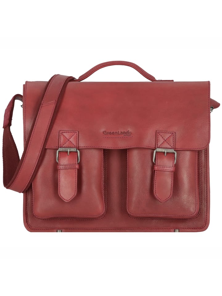 Aktentasche Leder 39 cm bordeaux