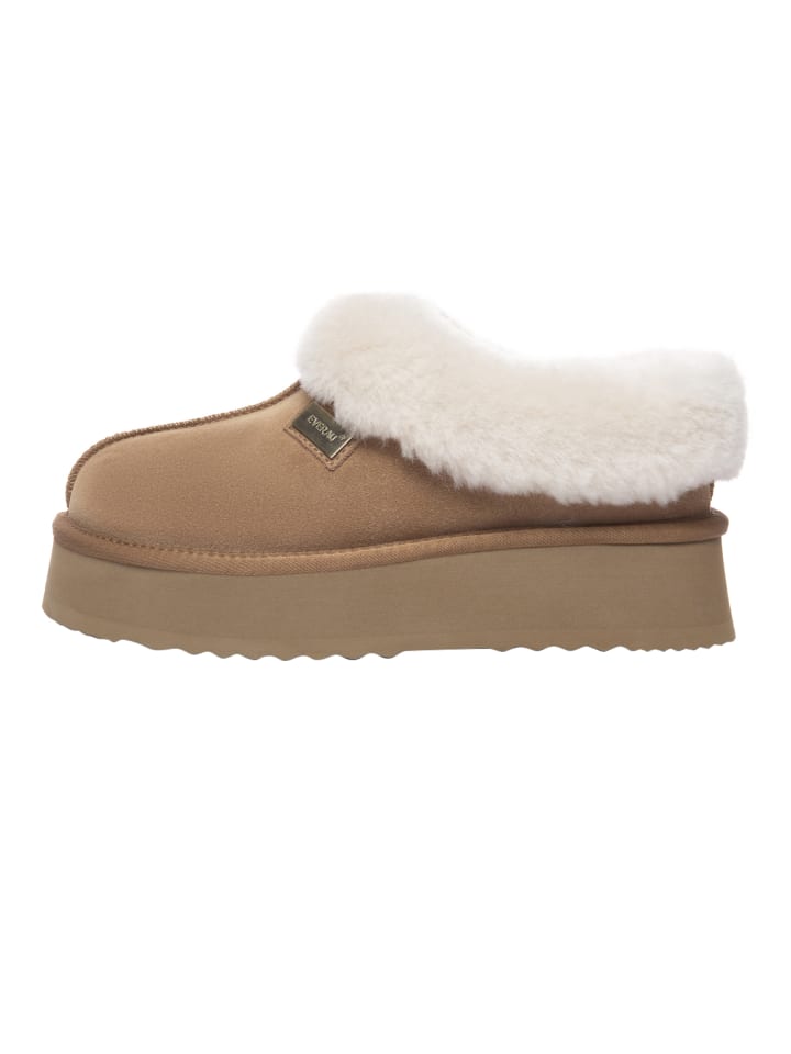 Leder Hausschuhe - Topknot in Kastanie