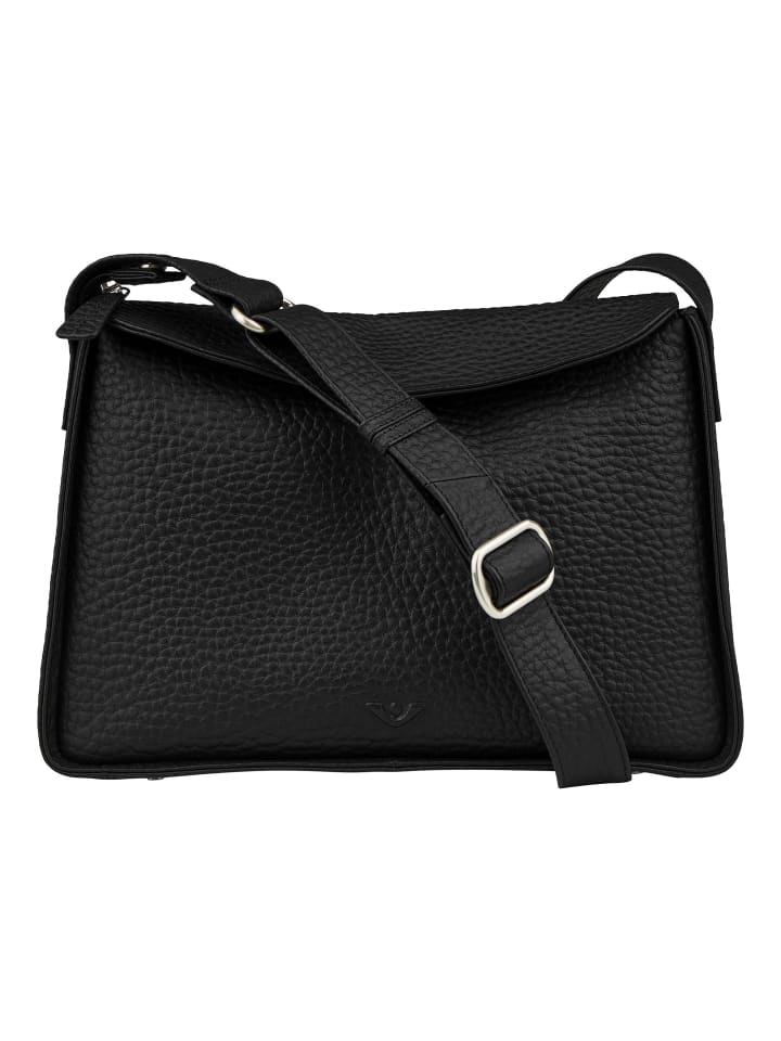 Hirsch Teagan Umhängetasche Leder 28.5 cm schwarz