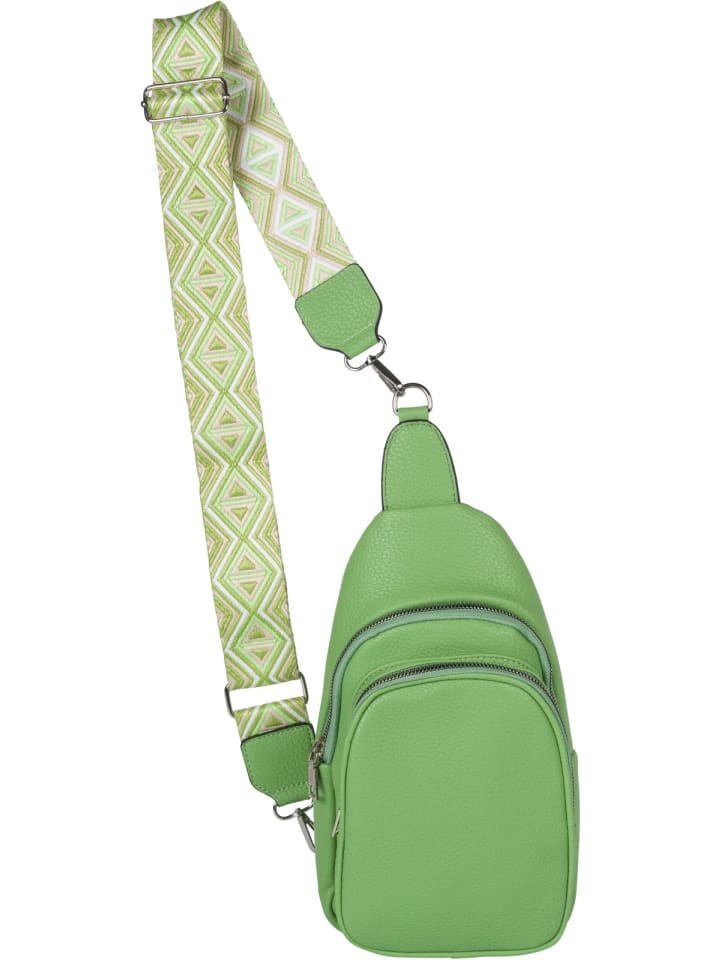 One Shoulder Rucksack Tasche in Grün