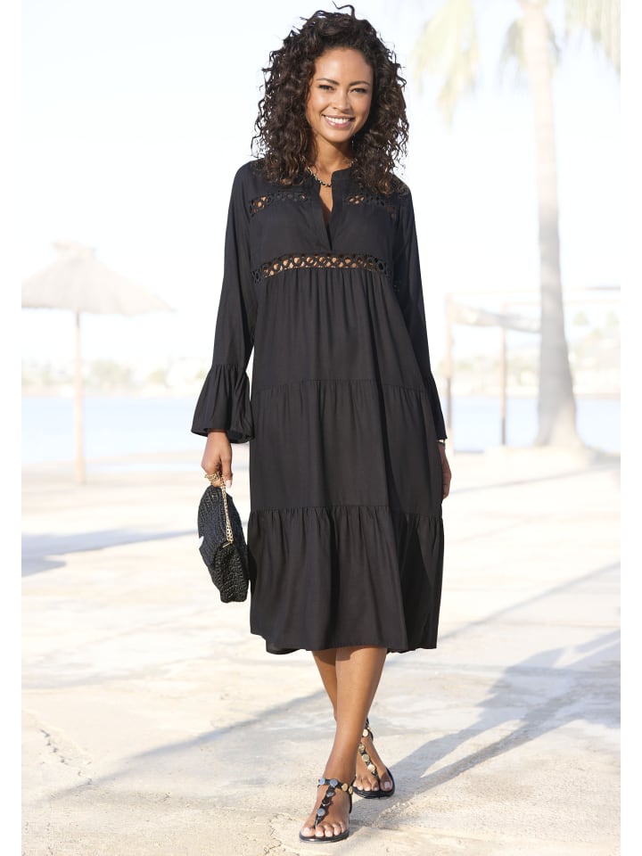 Midikleid in schwarz