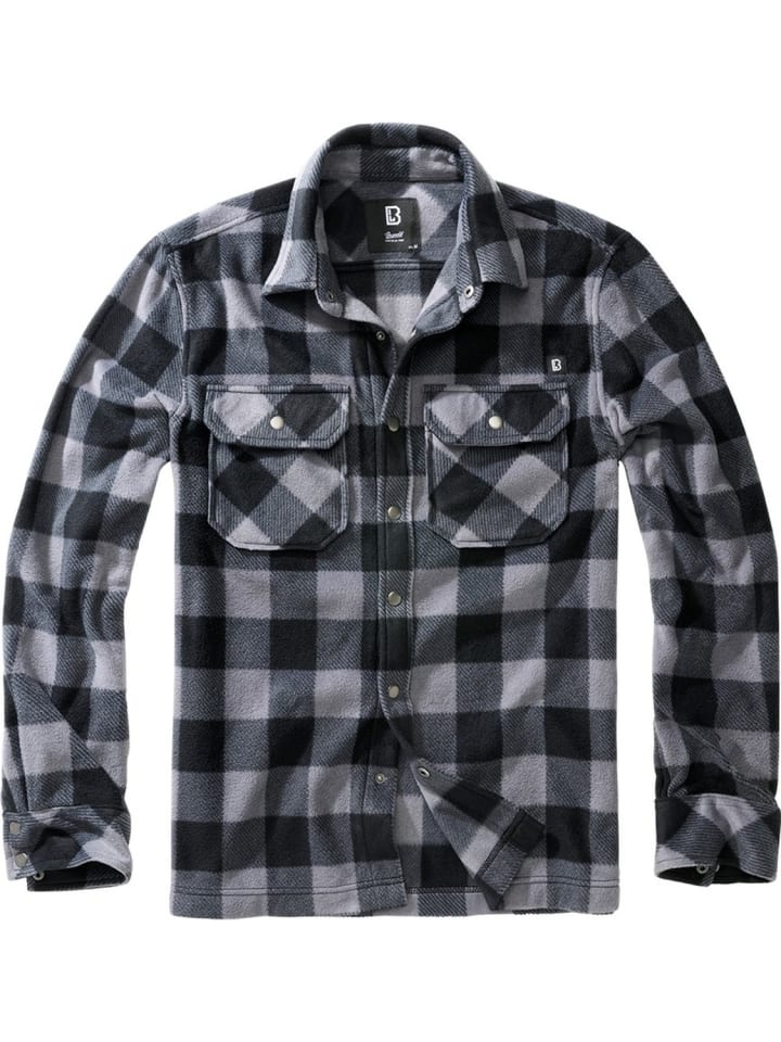 Hemd "Jeff Fleece Shirt Long Sleeve" in Schwarz