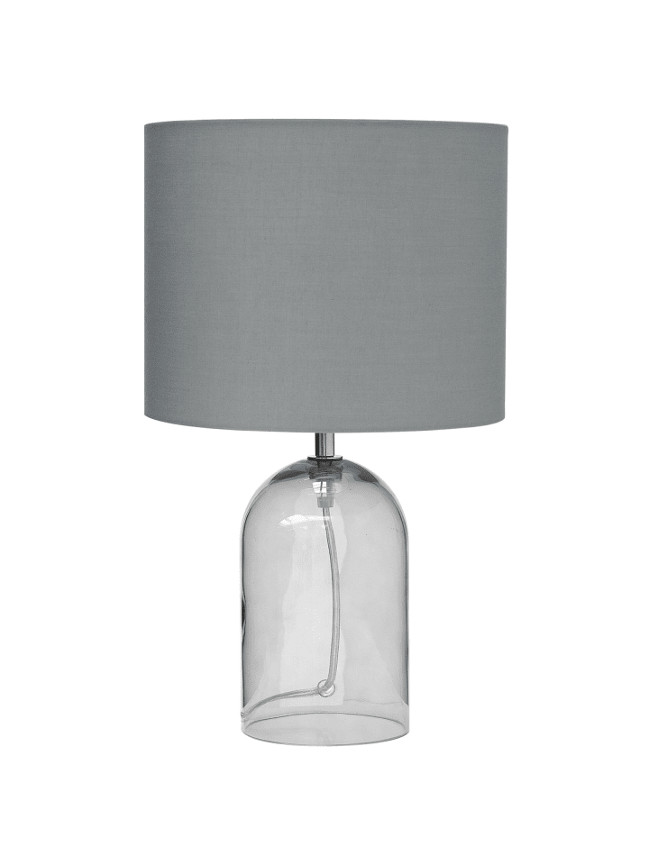 Tischleuchten DEVOLL in Grau/Transparent - (W) 25 x (H) 44 x (L) 25 cm