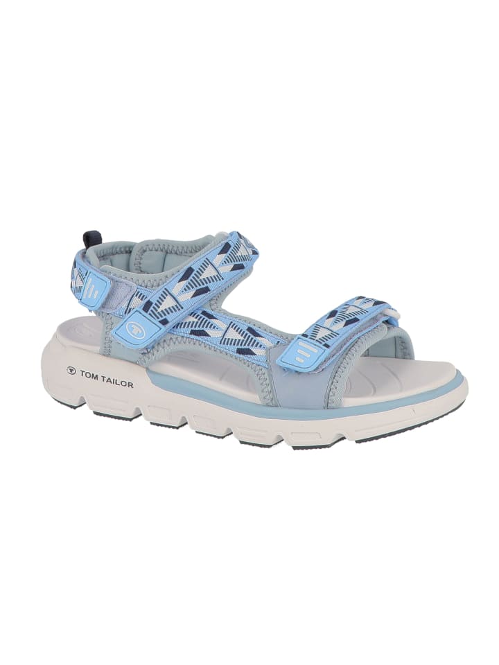 Riemchensandalen in Blau