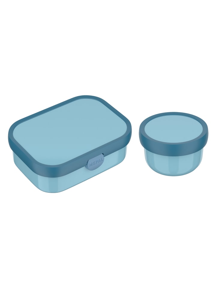 2er Set Obst- und Bentobox Campus (2025) in 300 & 750 ml in Cool Blue