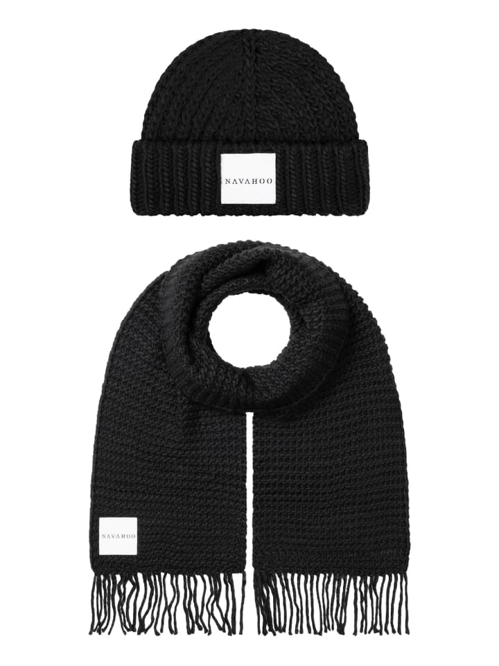 Strickschal Kuschelpärchen 14 in Black