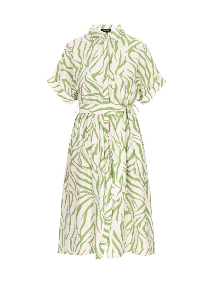 Women Dress in offwhite green
