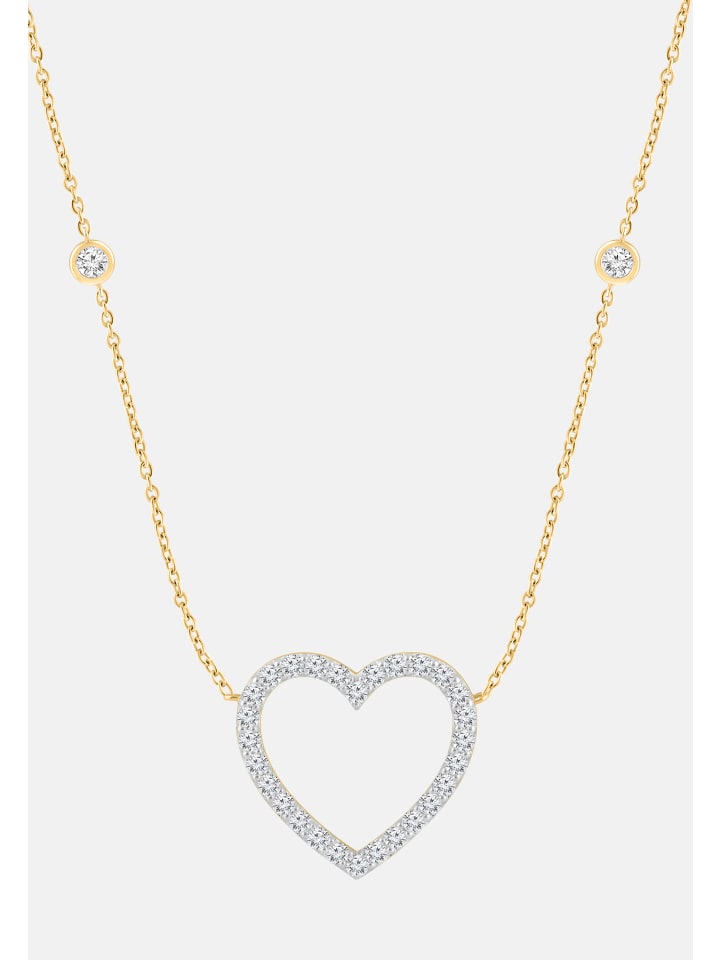 Halskette aus 375 Gelbgold mit Lab Grown Diamant