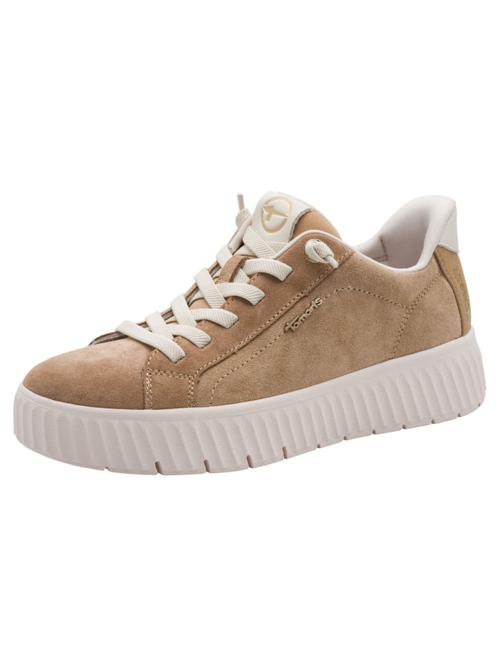 WIDE FIT Sneaker in CAMEL SUEDE
