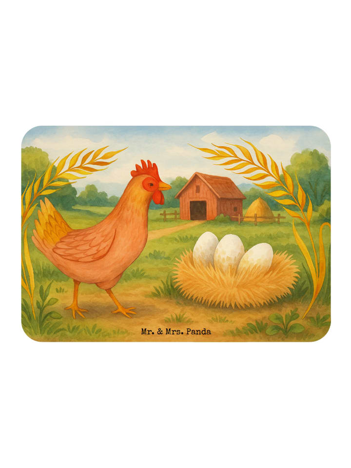 Magnet Huhn Stolz Design ohne Spruch in Weiß