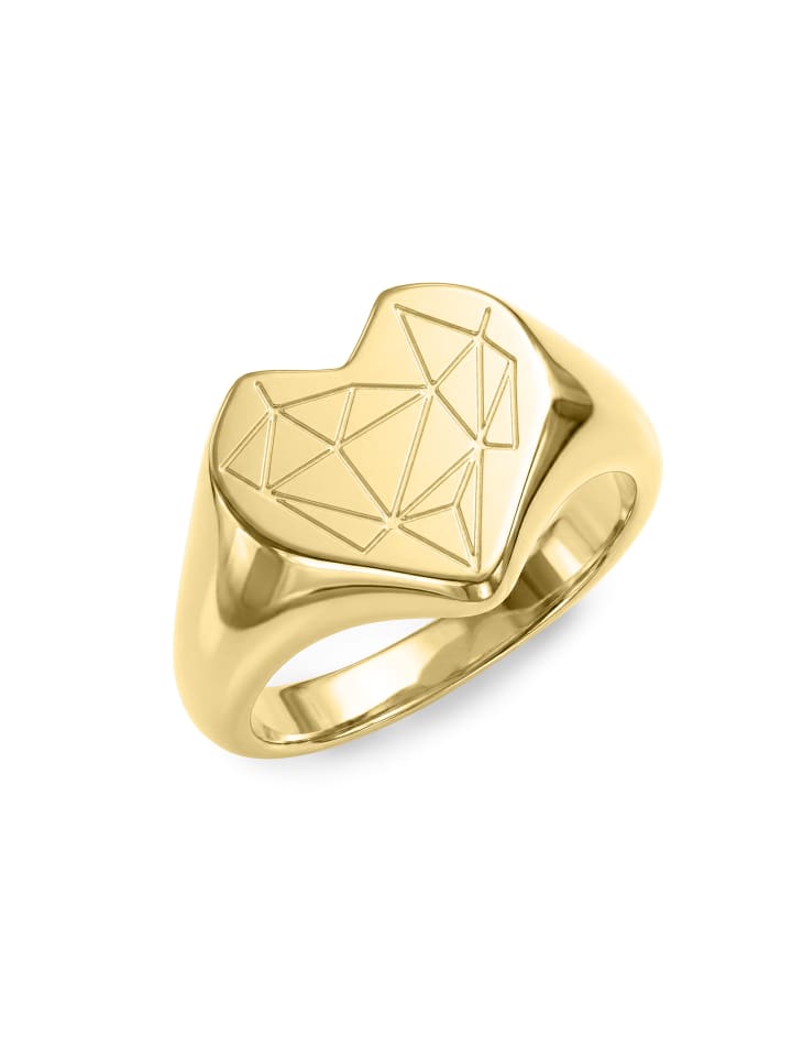 Ring Broken Heart Chunky in gold