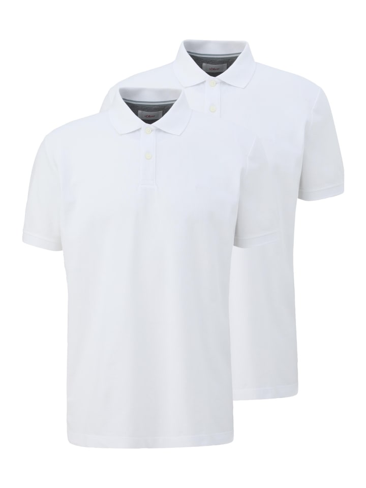Poloshirt Basic in Weiß