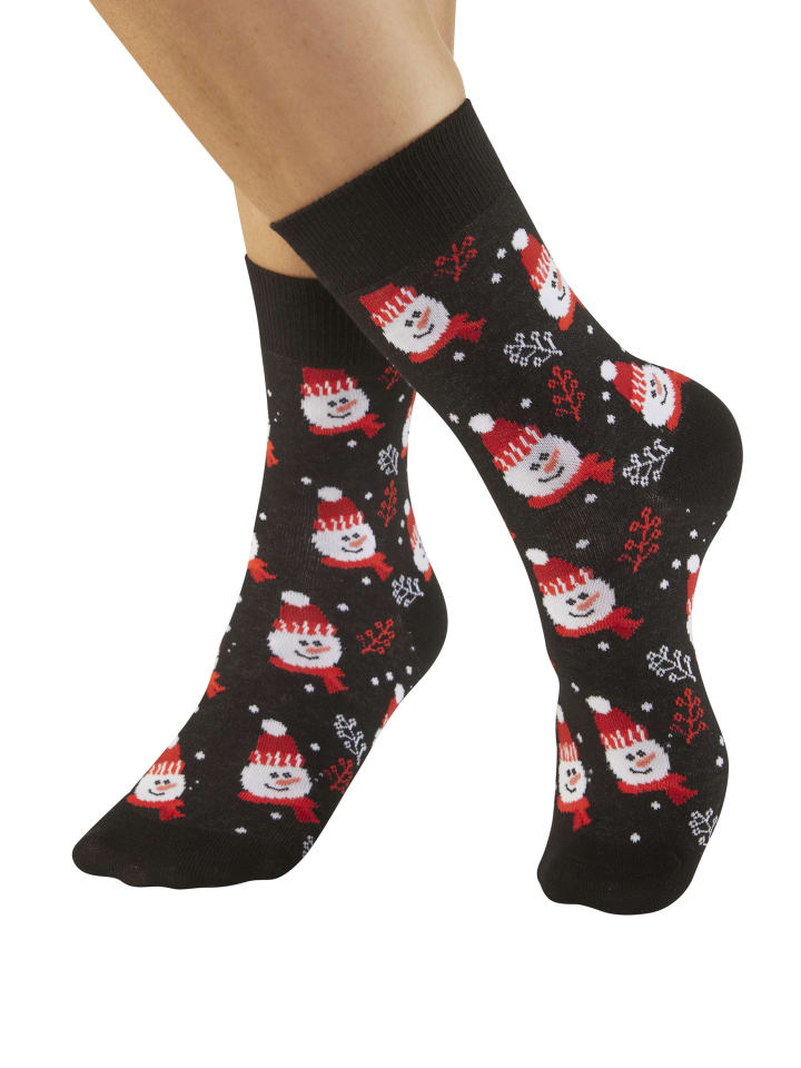 Basicsocken in 3x schwarz gemustert