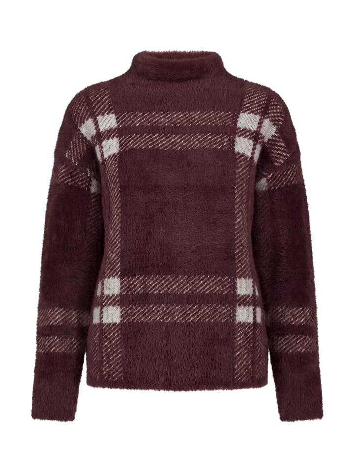 Strickpullover mit Muster in Brown/Beige