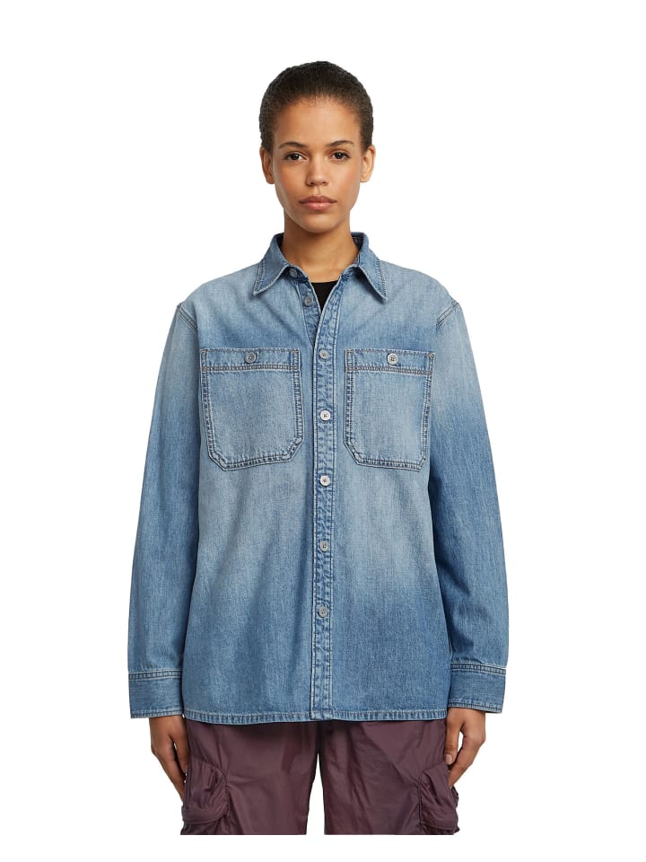 Regular 2-Pocket Shirt sun faded thames
