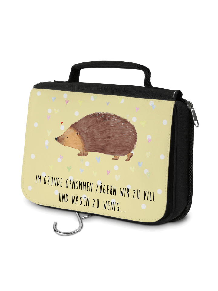 NeZeichenssaire Igel Herzen mit Spruch in Gelb Pastell