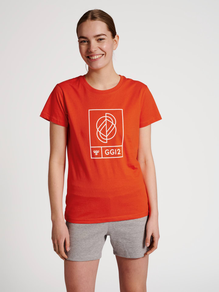 T-Shirt Hmlgg12 Damen in CHERRY TOMATO