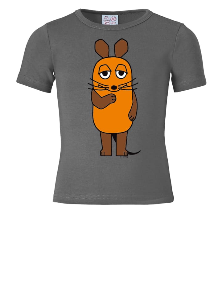 Printshirt Die Maus in grau