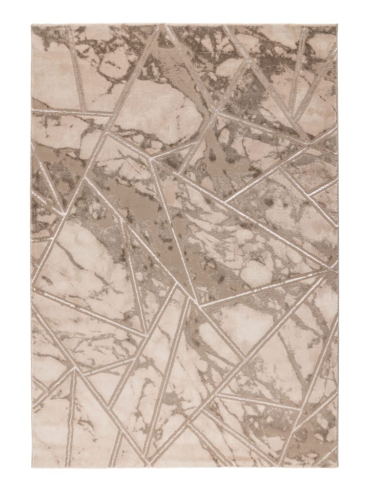 Wohnzimmer Teppich – Kurzflorteppich Mineral 225 in beige