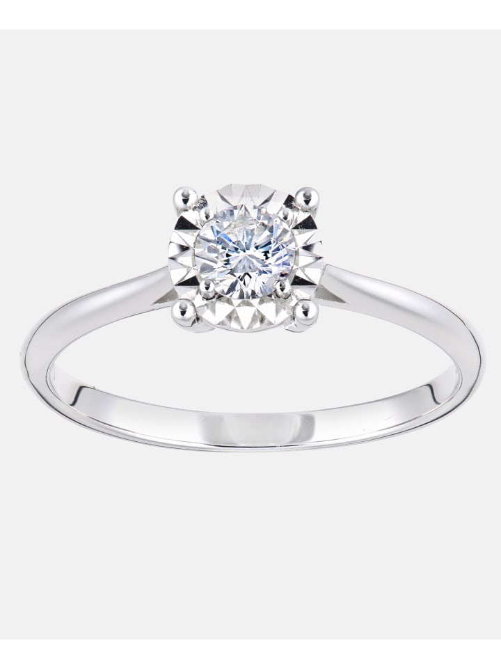 Ring aus 750 Weißgold mit 0.29 Karat Diamant