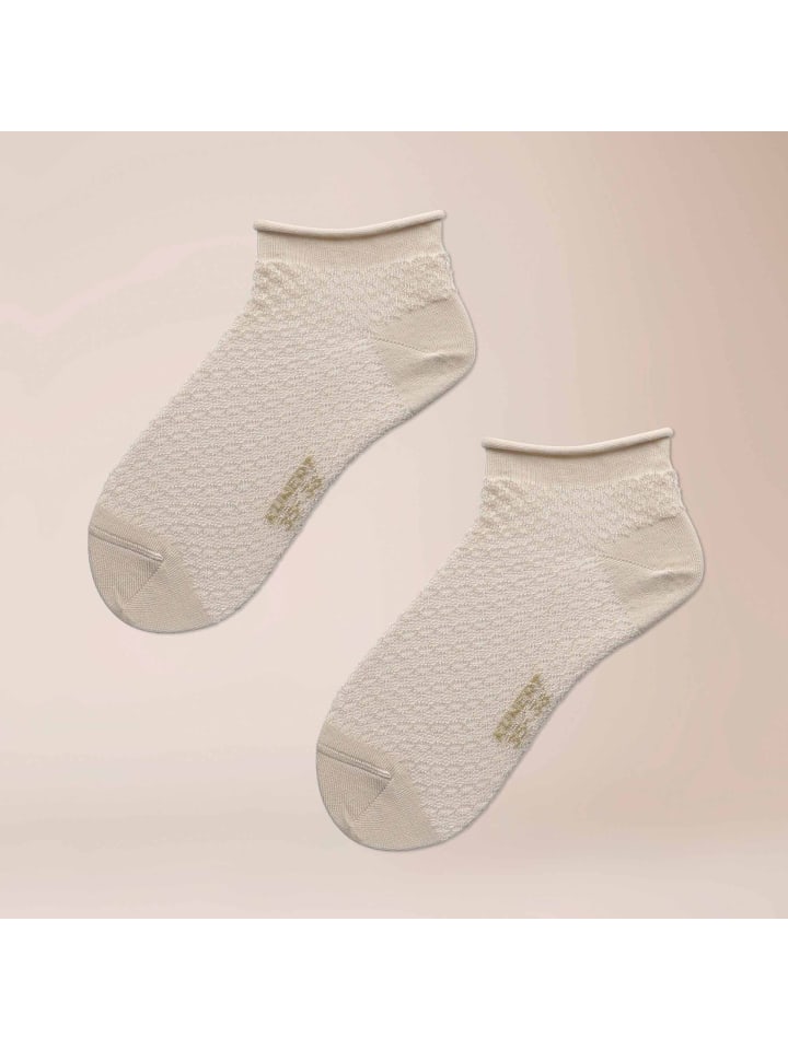 Sneakersocken Ajour Essential Rollrand in holiday-greige