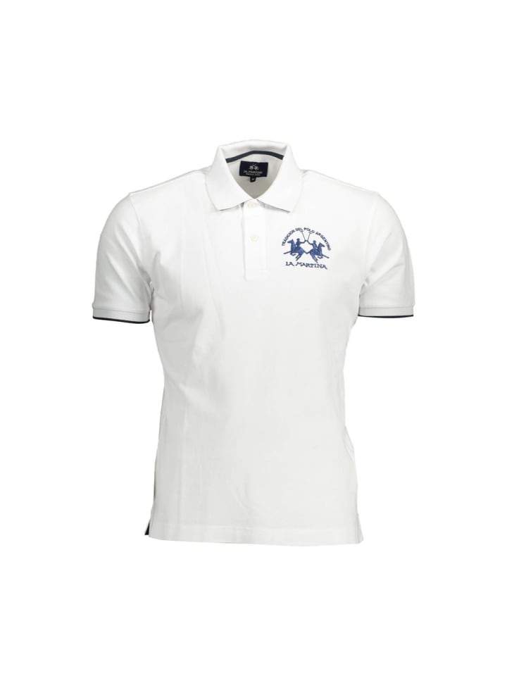 Weiß Baumwolle Herren Polo Hemd