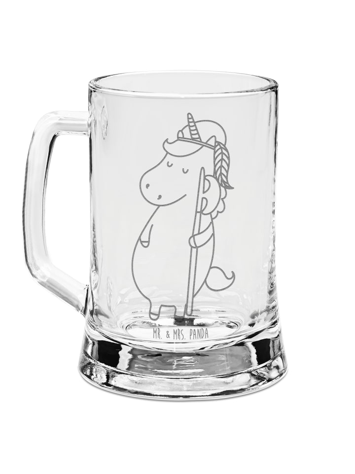 Maßkrug Einhorn ohne Spruch in Transparent